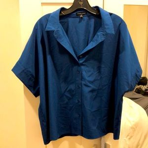 Blue Universal Standard button down short sleeve